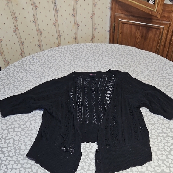 Torrid Black Lace-Detail Cardigan - Picture 1 of 2